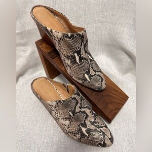 Halogen Snakeskin Leather Mules – Size 9M